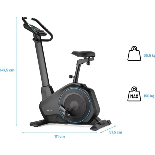 Велотренажер Gymtek XB6000 електромагнітний синій