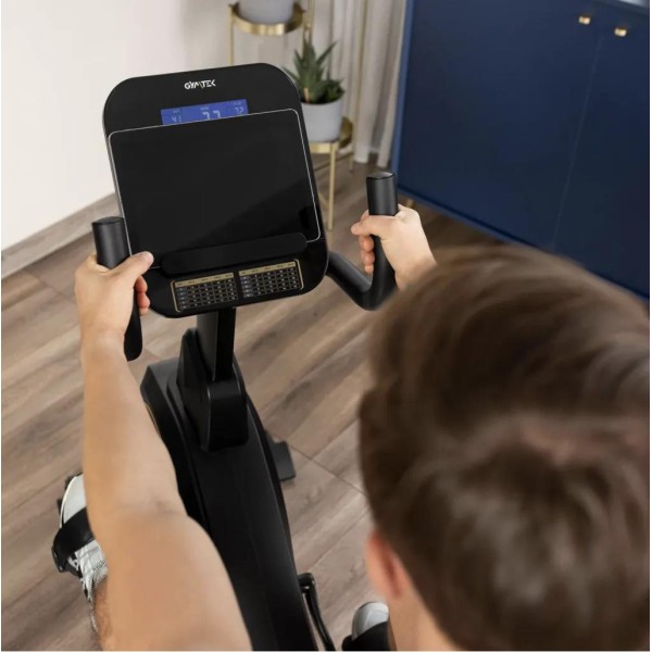 Горизонтальний велотренажер Gymtek XBR6000 електромагнітний золотистий