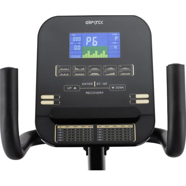 Горизонтальний велотренажер Gymtek XBR6000 електромагнітний золотистий