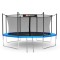 Батут Hop-Sport 12ft (366см) синій із внутрішньою сіткою
