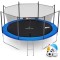 Батут Hop-Sport 12ft (366см) синій із внутрішньою сіткою