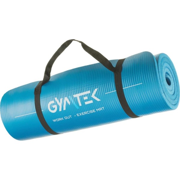 Килимок (мат) для фітнесу та йоги Gymtek NBR 1,5 см голубий