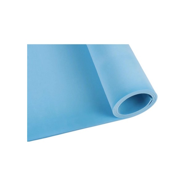 Килимок туристичний Outtec EVA 6 мм одношаровий з стяжками блакитний