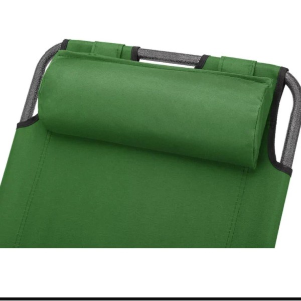 Шезлонг лежак Outtec розкладний зелений