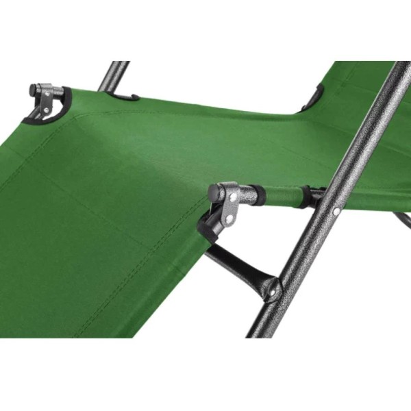 Шезлонг лежак Outtec розкладний зелений