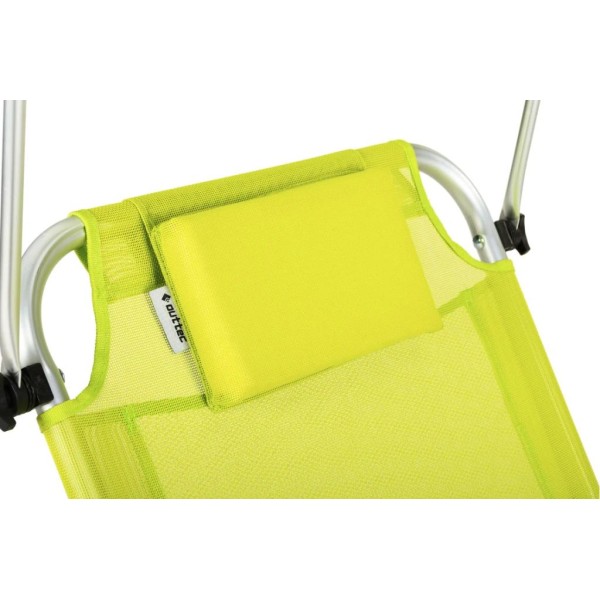 Шезлонг лежак Outtec Sun з дашком жовтий