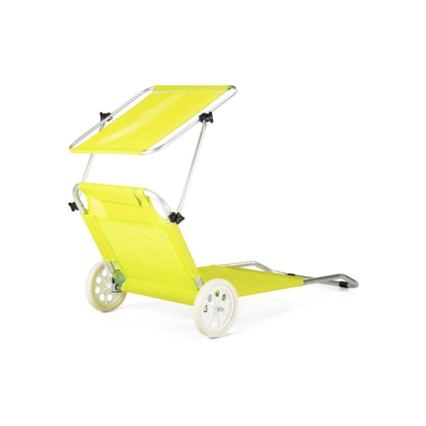 Шезлонг лежак Outtec Sun з дашком жовтий