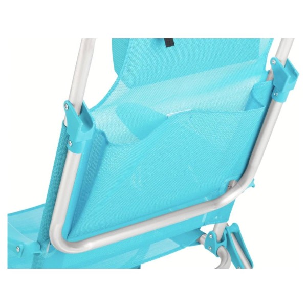 Пляжне крісло-лежак Outtec розкладне з підголівником бірюза