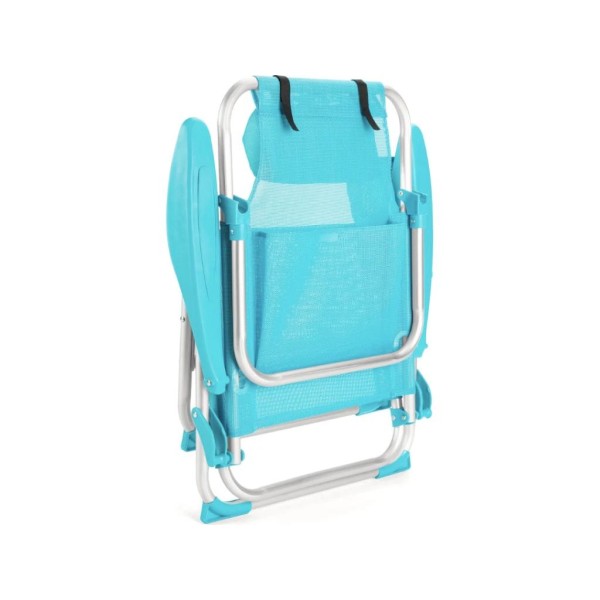 Пляжне крісло-лежак Outtec розкладне з підголівником бірюза