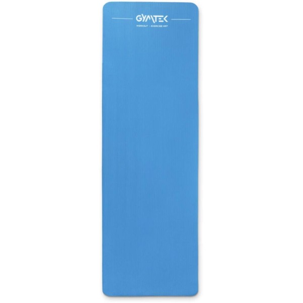 Килимок (мат) для йоги та фітнесу Gymtek NBR 1 см голубий