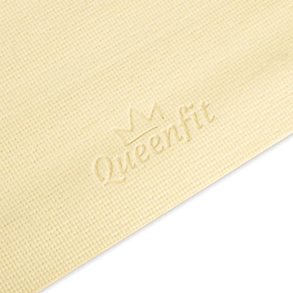 Килимок (мат) для фітнесу та йоги Queenfit 0,5 см жовтий