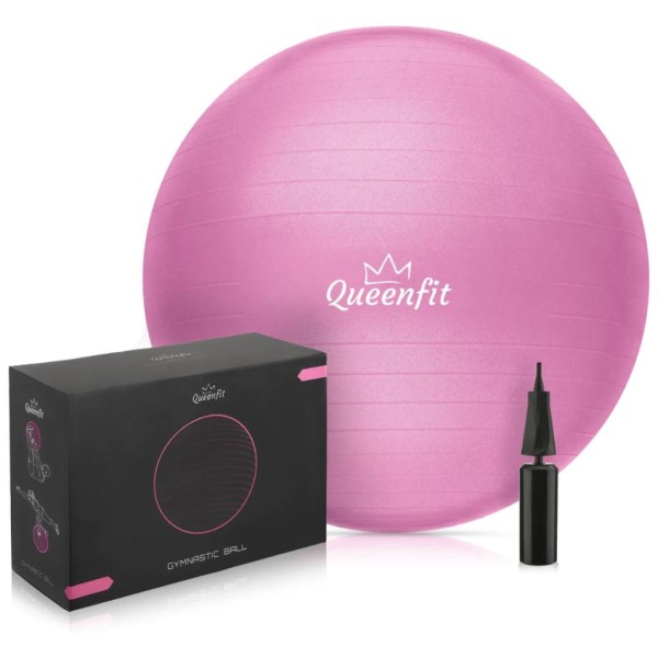 Фітбол Gymtek 65 см рожевий + насос