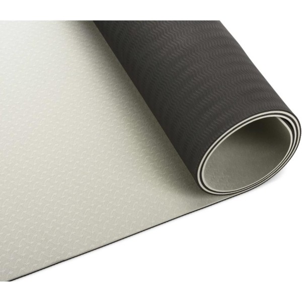 Килимок (мат) для фітнесу та йоги Gymtek Premium ТРЕ 0,6 см сіро-чорний