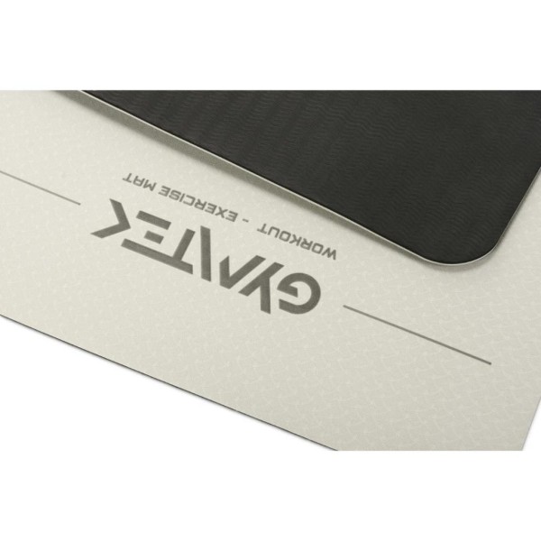 Килимок (мат) для фітнесу та йоги Gymtek Premium ТРЕ 0,6 см сіро-чорний