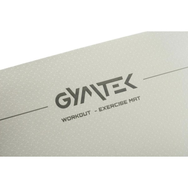 Килимок (мат) для фітнесу та йоги Gymtek Premium ТРЕ 0,6 см сіро-чорний