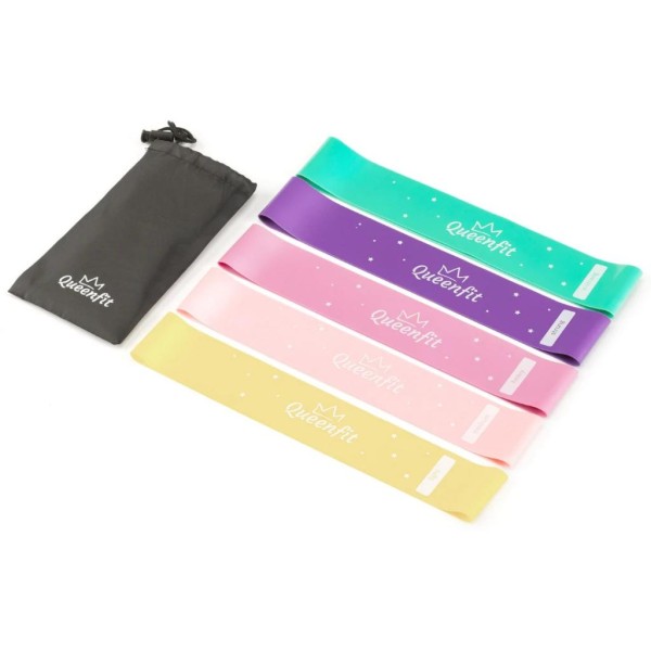 Набір резинок для фітнесу Queenfit 0,5-30 кг Q-66435