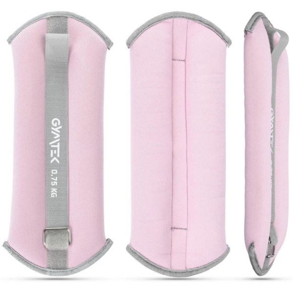 Обважнювачі Gymtek для рук і ніг 2 х 0,75кг рожевий