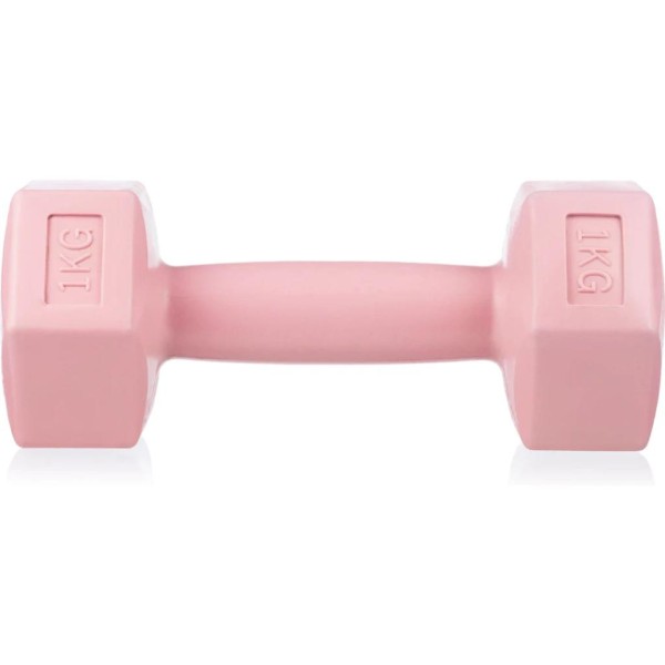 Гантелі для фітнесу композитні Gymtek 2х1кг рожевий