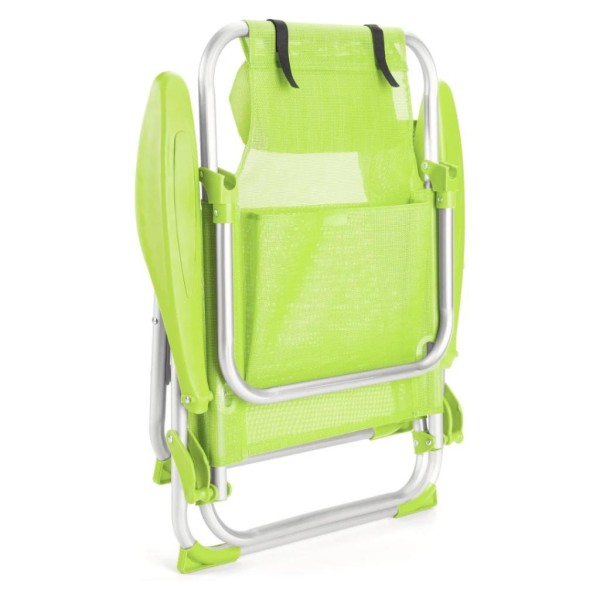 Пляжне крісло-лежак Outtec розкладне з підголівником салатовий