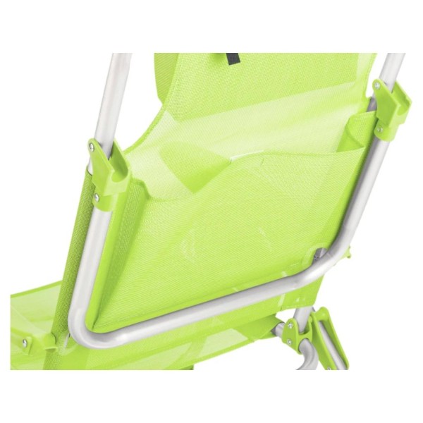 Пляжне крісло-лежак Outtec розкладне з підголівником салатовий