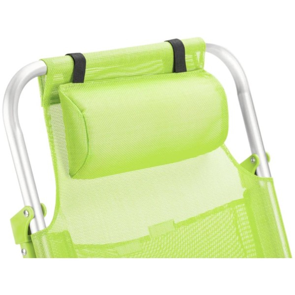 Пляжне крісло-лежак Outtec розкладне з підголівником салатовий