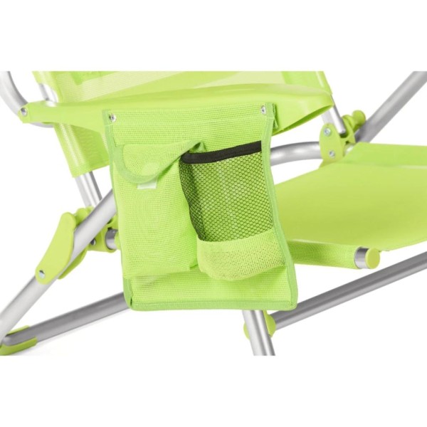 Пляжне крісло-лежак Outtec розкладне з підголівником салатовий