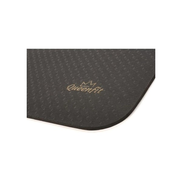 Йога-мат Queenfit Mandala TPE 5 мм чорно-золотистий