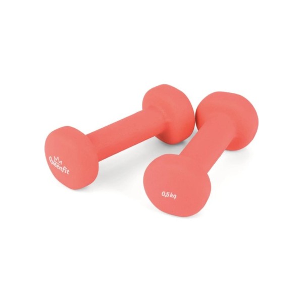 Гантелі для фітнесу неопренові Queenfit 2х0,5кг рожевий