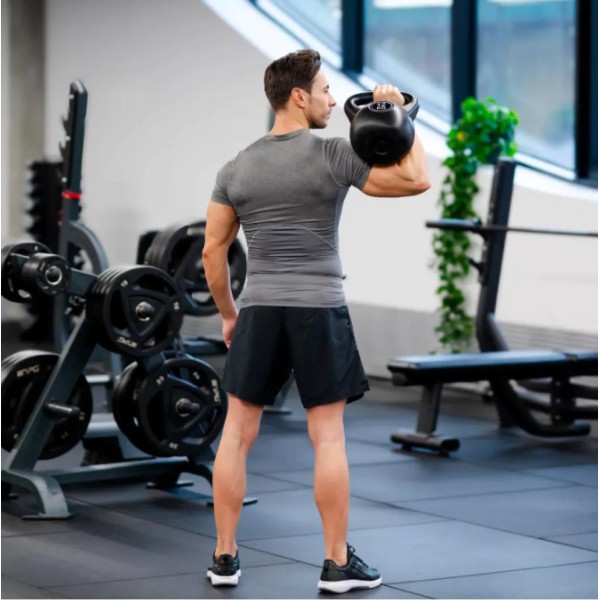 Гиря вінілова Gymtek 12 кг чорний