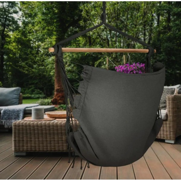Бразильське крісло - гамак Outtec Boho Sois XXL графітовий