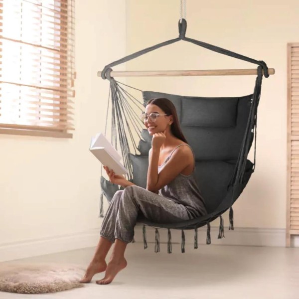 Бразильське крісло - гамак Outtec Boho Sois XXL графітовий