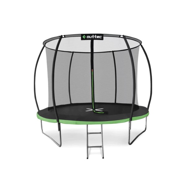 Батут Outtec Premium 8ft (252см) чорно-зелений з внутрішньою сіткою