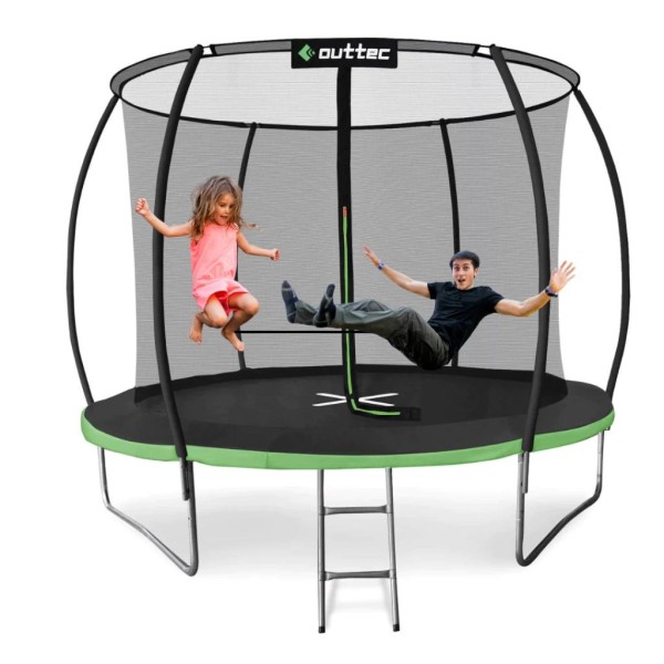 Батут Outtec Premium 10ft (312см) чорно-зелений з внутрішньою сіткою