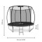 Батут Outtec Premium 12ft (374см) чорно-сірий з внутрішньою сіткою