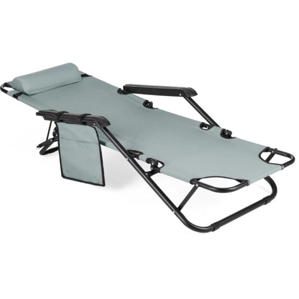 Шезлонг лежак Outtec розкладний графіт