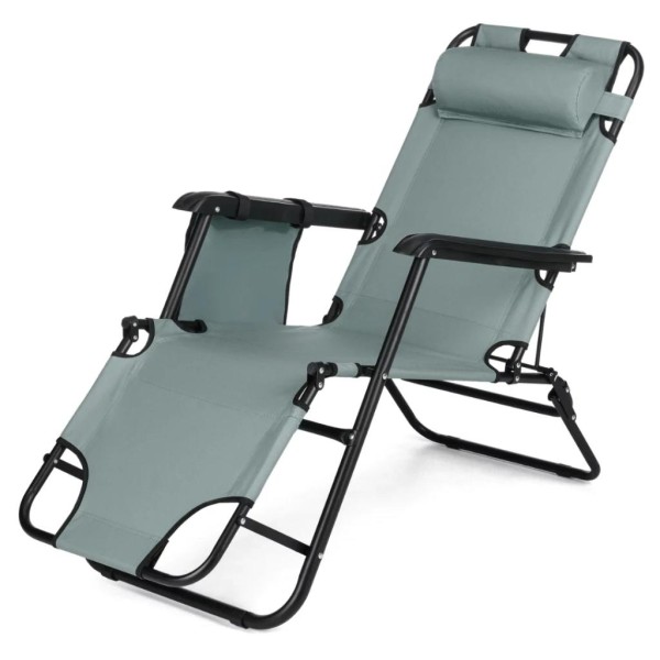 Шезлонг лежак Outtec розкладний графіт