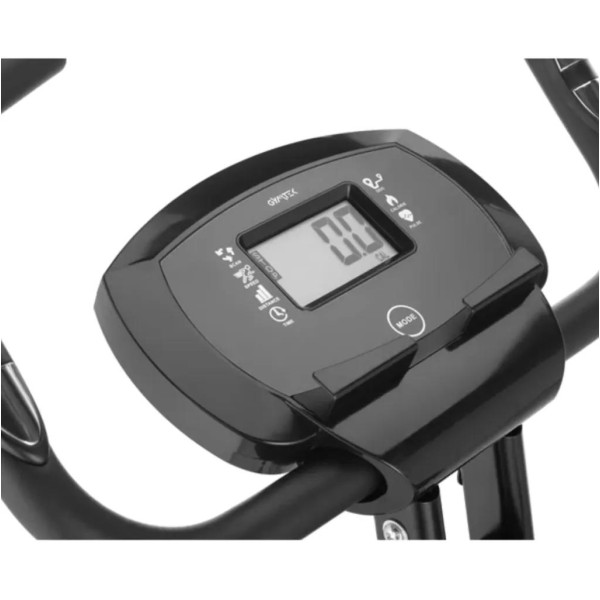 Велотренажер Gymtek FX600 магнітний складний з еспандерами срібний