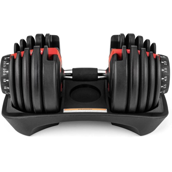 Гантель розбірна регульована Gymtek 2,5-24кг червоний