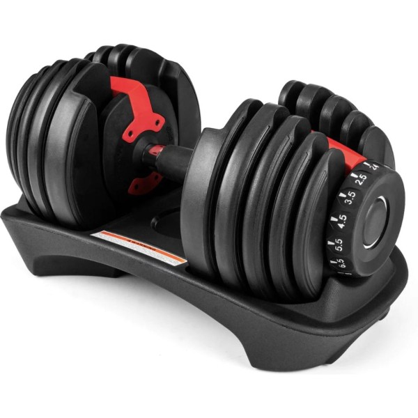 Гантель розбірна регульована Gymtek 2,5-24кг червоний