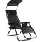Шезлонг лежак Outtec Zero Graviti Sun розкладний з дашком чорний