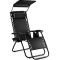 Шезлонг лежак Outtec Zero Graviti Sun розкладний з дашком чорний