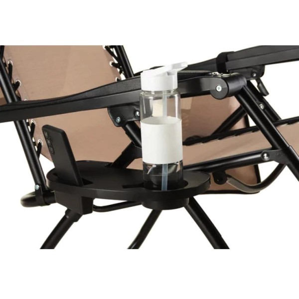 Шезлонг лежак Outtec Zero Graviti Sun розкладний з дашком беж