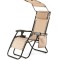 Шезлонг лежак Outtec Zero Graviti Sun розкладний з дашком беж