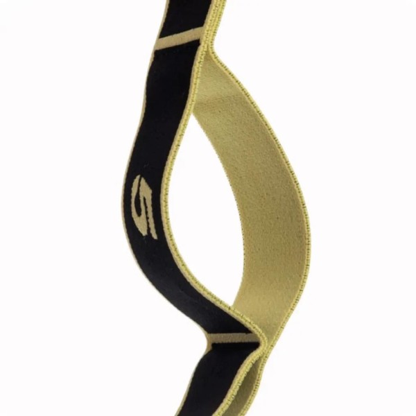 Резинка для фітнесу з петлями Queenfit 86,5 х 4см чорно-жовта