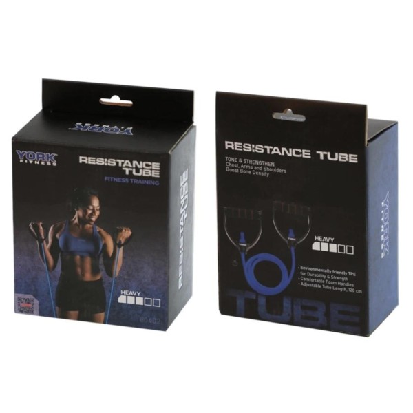 Еспандер трубчастий з ручками York Heavy, синій