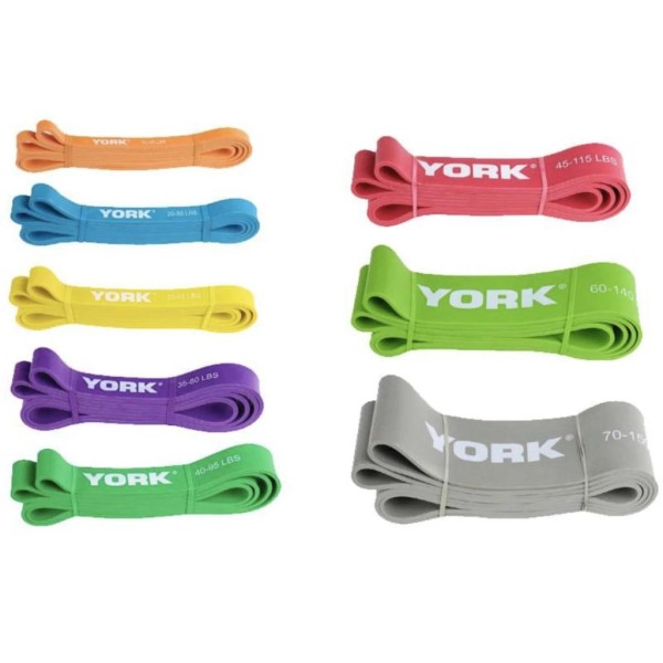 Резинка для фітнесу York 15-25кг - 2080x22x4,5 мм, жовтий