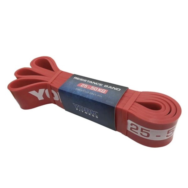 Резинка для фітнесу York 25-50кг - 2080x45x4,5 мм, червоний