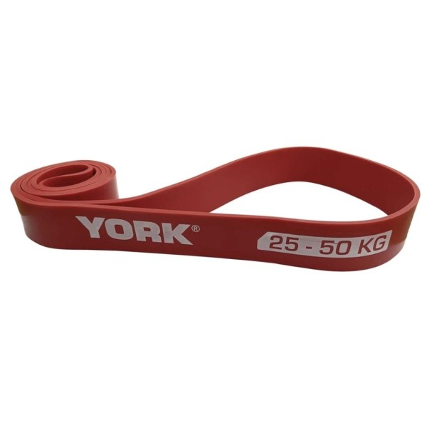 Резинка для фітнесу York 25-50кг - 2080x45x4,5 мм, червоний