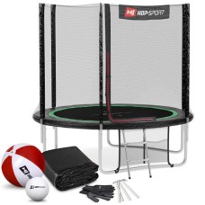 Батут Hop-Sport 8ft чорно-зелений з зовнішньою сіткою