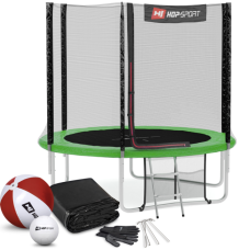 Батут Hop-Sport 8ft зелений з зовнішньою сіткою